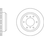 Apec Blue Vented Brake Disc (SDK6187) Fits: Mitsubishi Rear Axle