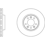 Apec Blue Vented Brake Disc (SDK6188) Front Axle