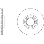 Apec Blue Vented Brake Disc (SDK6191) Fits: Ford Front Axle