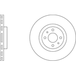 Apec Blue Vented Brake Disc (SDK6195) Front Axle