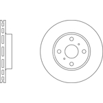 Apec Blue Vented Brake Disc (SDK6196) Front Axle