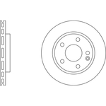 Apec Blue Vented Brake Disc (SDK6197) Fits: Mercedes Front Axle