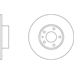 Apec Blue Solid Brake Disc (SDK6199) Rear Axle