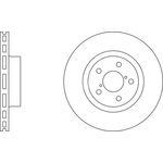Apec Blue Vented Brake Disc (SDK6201) Fits: Subaru Front Axle