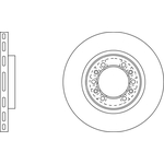 Apec Blue Vented Brake Disc (SDK6203) Fits: Mitsubishi Front Axle
