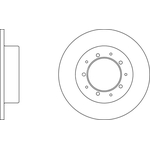 Apec Blue Solid Brake Disc (SDK6204) Fits: Land Rover Rear Axle