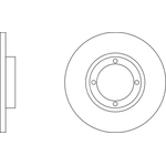 Apec Blue Solid Brake Disc (SDK6205) Front Axle