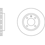 Apec Blue Vented Brake Disc (SDK6207) Front Axle