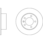 Apec Blue Solid Brake Disc (SDK6208) Rear Axle