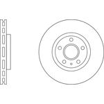 Apec Blue Vented Brake Disc (SDK6210) Fits: Vauxhall Front Axle