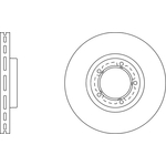 Apec Blue Vented Brake Disc (SDK6212) Fits: Ford Front Axle
