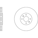 Apec Blue Vented Brake Disc (SDK6213) Fits: Peugeot Front Axle