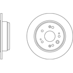 Apec Blue Solid Brake Disc (SDK6218) Fits: Honda Rear Axle