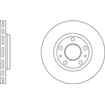 Apec Blue Vented Brake Disc (SDK6219) Front Axle