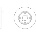Apec Blue Solid Brake Disc (SDK6221) Front Axle