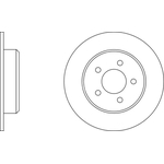 Apec Blue Solid Brake Disc (SDK6222) Fits: Chrysler Rear Axle