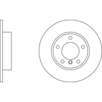 Apec Blue Solid Brake Disc (SDK6225) Fits: BMW Front Axle