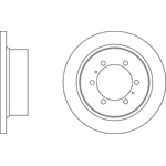 Apec Blue Solid Brake Disc (SDK6227) Fits: Mitsubishi Rear Axle