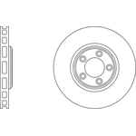 Apec Blue Vented Brake Disc (SDK6230) Fits: Jaguar Front Axle