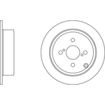 Apec Blue Solid Brake Disc (SDK6233) Fits: Toyota Rear Axle