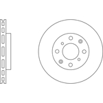 Apec Blue Vented Brake Disc (SDK6235) Fits: Honda Front Axle