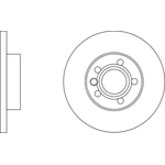 Apec Blue Solid Brake Disc (SDK6236) Fits: VW Front Axle