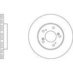 Apec Blue Vented Brake Disc (SDK6237) Fits: Honda Front Axle