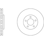 Apec Blue Vented Brake Disc (SDK6239) Fits: Nissan Front Axle