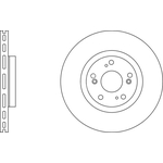 Apec Blue Vented Brake Disc (SDK6242) Fits: Honda Front Axle
