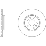 Apec Blue Vented Brake Disc (SDK6243) Front Axle