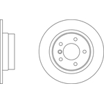 Apec Blue Solid Brake Disc (SDK6244) Fits: BMW Rear Axle