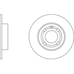 Apec Blue Solid Brake Disc (SDK6245) Rear Axle