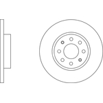 Apec Blue Solid Brake Disc (SDK6250) Front Axle