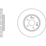 Apec Blue Vented Brake Disc (SDK6251) Front Axle