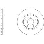 Apec Blue Vented Brake Disc (SDK6252) Front Axle