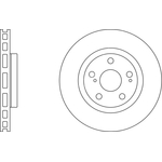 Apec Blue Vented Brake Disc (SDK6253) Front Axle