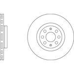 Apec Blue Vented Brake Disc (SDK6254) Front Axle