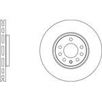 Apec Blue Vented Brake Disc (SDK6255) Front Axle