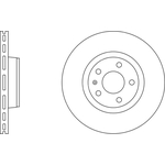 Apec Blue Vented Brake Disc (SDK6256) Fits: Audi Front Axle