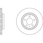 Apec Blue Vented Brake Disc (SDK6257) Fits: Vauxhall Rear Axle