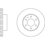 Apec Blue Brake Disc - Front (SDK6258) Fits Iveco Daily