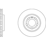 Apec Blue Vented Brake Disc (SDK6259) Rear Axle