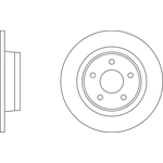Apec Blue Solid Brake Disc (SDK6262) Fits: Ford Rear Axle