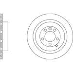 Apec Blue Vented Brake Disc (SDK6270) Fits: Land Rover Rear Axle