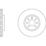 Apec Blue Vented Brake Disc (SDK6271) Front Axle