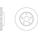 Apec Blue Vented Brake Disc (SDK6272) Fits: Toyota Front Axle
