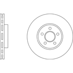 Apec Blue Vented Brake Disc (SDK6273) Fits: Ford Front Axle