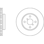 Apec Blue Vented Brake Disc (SDK6274) Fits: Toyota Front Axle