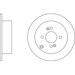 Apec Blue Solid Brake Disc (SDK6276) Rear Axle