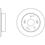 Apec Blue Solid Brake Disc (SDK6278) Fits: Honda Rear Axle